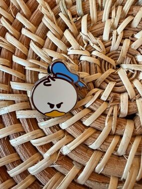 Disney Donald Duck Face Enamel Pin in Blue, White & Yellow